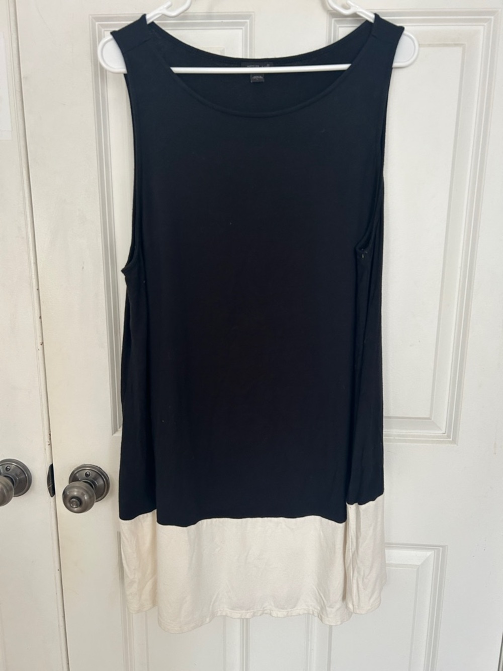 J. Jill Colorblock Midi Dress size large black cream